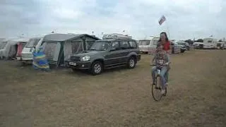 Riding a 1957 child's Penny farthing