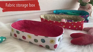 Fabric storage box, fabric storage, fabric box, fabric basket tutorial,  wandee easy sewing