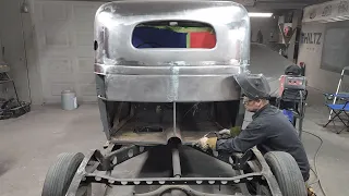 Sedan to Truck conversion: cutting the floor off to fabricate cab braces