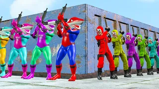 Spiderman Game GTA 5 Superheroes Rescue at the Cargo Dock Hulk Venom3, Thor Team Joker | Superhero X