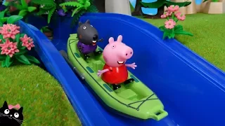 Peppa Pig Juguete ACUATICO - Actividades de AGUA en la CASA del PARQUE Forestal PLAYMOBIL - JUGUETES