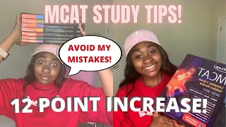 HOW I STUDIED FOR THE MCAT AND IMPROVED MY SCORE 12 POINTS + MISTAKES I MADE FOR YOU TO AVOID!!!