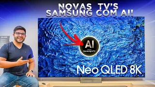 CHEGOU! Novas AI TV'S da Samsung! Como é uma TV com inteligência artificial? Vem conferir!