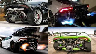 Twin Turbo Lamborghini Huracan COMPILATION [FLAMES,REVS,PULLS]