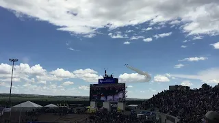 Thunderbirds Fly Over at Air Force Academy Graduation.