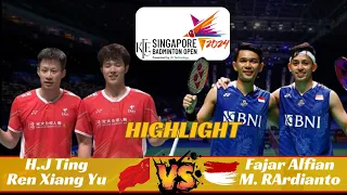 Final Singapore Open 2024 | Fajar Alfian/Muhammad Ardianto (INA) vs He Ji Ting/Ren Xiang Yu (CHN)