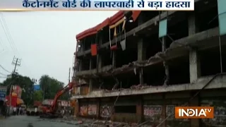 Violent Protest after Building in Meerut Demolished Without Being Evacuated