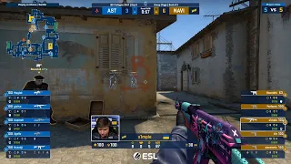 S1mple with the ACE 1vs3 Clutch vs Astralis - ESL_CSGO