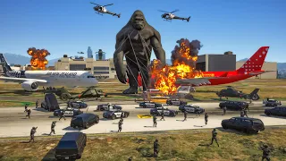 King Kong Attack Airport | kong vs police | King kong fight