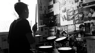 Part chorus silhouette drum cover Captain jack " Atas nama trauma"