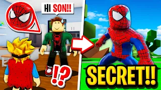 My Dad Was SECRETLY SPIDERMAN in Roblox BROOKHAVEN RP!!