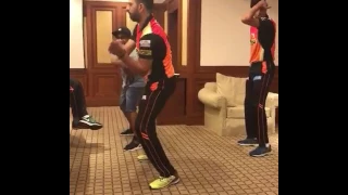 Hyderabad Sun risers Team Doing Dance In Hotel After Winning First Match