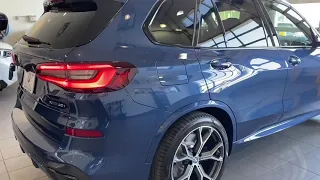 2021 BMW X5 40i Msportpack Pythonic Blue with Coffee interior