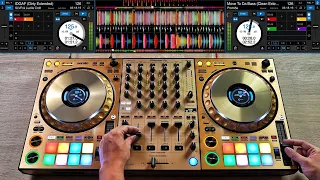 PRO DJ DOES INSANE EDM MIX ON GOLD DDJ-1000 - Creative DJ Mixing Ideas for Beginner DJs