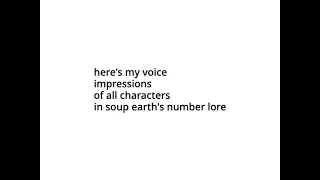 Soup earth society number lore voice impressions