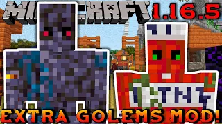 EXTRA GOLEMS MOD 1.16.5 !!! (Netherite Golem, TNT Golem, Honey Golem) | Minecraft Mod Review
