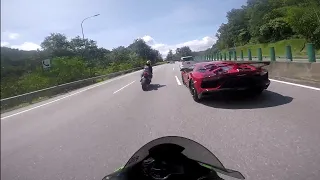 Kawasaki ZX636 vs honda CBR1000RR karak hiway