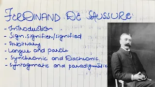 Linguistics Concept of Ferdinand De Saussure | By Muqaddas Laghari