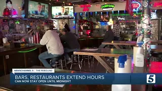 Nashville bars, restaurants can now stay open until midnight