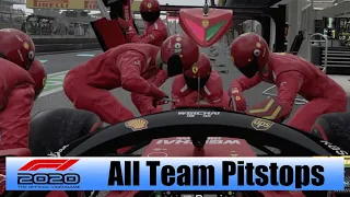 F1 2020 - All Team Pitstops Compilation