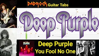 You Fool No One - Deep Purple - Guitar + Bass TABS Lesson