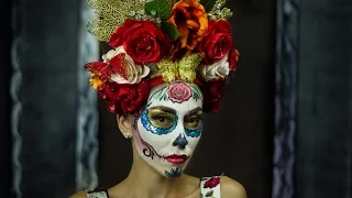 Dia de los muertos sugar Skull Makeup tutorial by Citylocs.com and Paulina