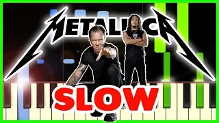 METALLICA - NOTHING ELSE MATTERS - Slow Piano 50% Speed Tutorial + Sheet Music