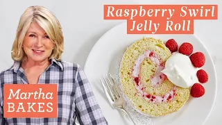 How to Make Martha Stewart's Raspberry Swirl Jelly Roll | Martha Bakes Recipes | Martha Stewart