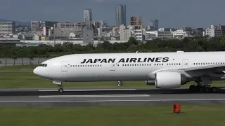 JAL B777-300 離陸 爽快なエンジン音 4K対応