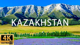 FLYING OVER KAZAKHSTAN (4K UHD)-Soft Piano Music With Wonderful Natural Landscapes To Calm Your Mind