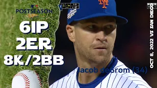 [WC] Jacob deGrom | Oct 8, 2022 | MLB highlights