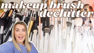 makeup brush declutter *downsizing everything* 2023