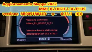 Aggiornamento Mappe AUDI 8R0051884JD-- 6.33.1-- 2022 Update AUDI Maps A4,A5,A6,Q3,Q5,Q7