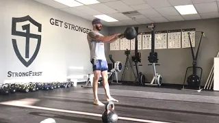 Kettlebell Swings. 56kg 25 reps/set