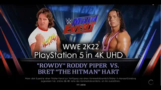 WWE 2K22 - Roddy Piper vs Bret Hart - PS5Share 4K UHD