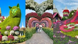 Walking Tour Miracle Garden Dubai April 2024 |Tourist Place In Dubai