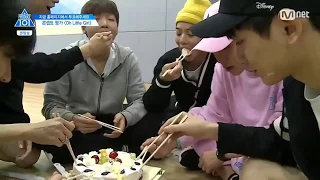 [produce 101 season 2] jihoon sewoon birthday prank eng sub