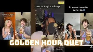 "GOLDEN HOUR" by JVKE | Duet Verse Challenge | TikTok Compilation