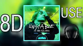 Justin Bieber - Unstable(ft. The Kid Laroi)(8D Audio)