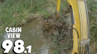 Two Beaver Dams Near A Field - Beaver Dam Removal With Excavator No.98.1 - Cabin View