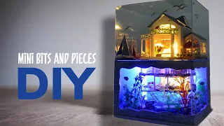 Hawaiian Luxurious Aquarium Villa || DIY Wooden Miniature Dollhouse Satisfying and Relaxing Videos