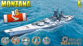 Montana 6 Kills & 174k Damage | World of Warships Gameplay Replay 4k