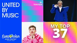 EUROVISION 2024 - MY TOP 37 with RATING [from POLAND]