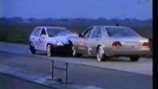 Merc S-Classe W140 vs Opel Corsa (Crashtest)