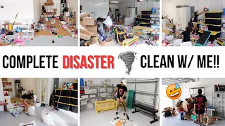 COMPLETE DISASTER GARAGE CLEANING // CLEAN WITH ME // Jessica Tull