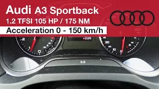 Audi A3 Sportback 1.2 TFSI Acceleration 0 - 150km/h