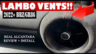 Lambo Vents Install Alcantara BRZ GR86 2022+