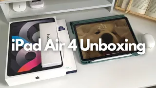 Unboxing iPad Air 4 (spacegrey 64gb) in 2022🍎 + accesories | Jett Alejo