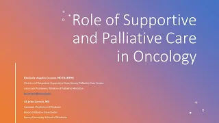 Winship Webinar: Role of Supportive and Palliative Care in Oncology