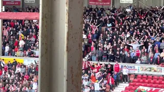 Wrexham AFC fans singing after equalising against Solihull Moors FC